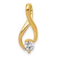 14K Yellow Gold Holds 4.5mm Stone Fancy Slide Mounting Fits Up to 2mm Regular 6mm Fancy Or Reversible Omega view 5