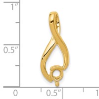 14K Yellow Gold Holds 4.5mm Stone Fancy Slide Mounting Fits Up to 2mm Regular 6mm Fancy Or Reversible Omega view 3