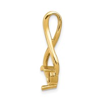 14K Yellow Gold Holds 5mm Stone Fancy Slide Mounting Fits Up to 2mm Regular 6mm Fancy Or Reversible Omega view 2