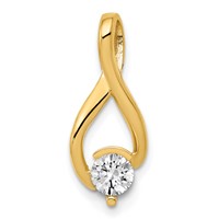 14K Yellow Gold Holds 5mm Stone Fancy Slide Mounting Fits Up to 2mm Regular 6mm Fancy Or Reversible Omega view 4