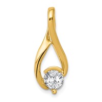 14K Yellow Gold Holds 5.8mm Stone Fancy Slide Mounting Fits Up to 2mm Regular 6mm Fancy Or Reversible Omega view 5