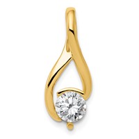 14K Yellow Gold Holds 6.5mm Stone Fancy Slide Mounting Fits Up to 3mm Regular 6mm Fancy Or Reversible Omega view 4