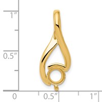 14K Yellow Gold Holds 6.5mm Stone Fancy Slide Mounting Fits Up to 3mm Regular 6mm Fancy Or Reversible Omega view 3