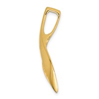 14K Yellow Gold Fancy Peg-Set Diamond Slide Mounting Fits Up to 4mm Regular 6mm Fancy Or Reversible Omega view 2