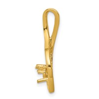 14K Yellow Gold Holds 4mm Stone Fancy Slide Mounting Fits Up to 2mm Regular 6mm Fancy Or Reversible Omega view 2
