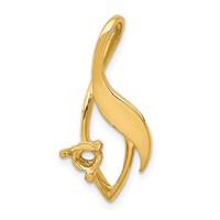 14K Yellow Gold Holds 4mm Stone Fancy Slide Mounting Fits Up to 2mm Regular 6mm Fancy Or Reversible Omega view 5