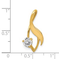 14K Yellow Gold Holds 4mm Stone Fancy Slide Mounting Fits Up to 2mm Regular 6mm Fancy Or Reversible Omega view 3
