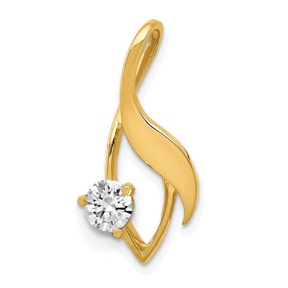 14K Yellow Gold Holds 4mm Stone Fancy Slide Mounting Fits Up to 2mm Regular 6mm Fancy Or Reversible Omega