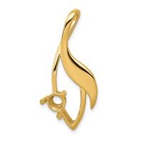 14K Yellow Gold Holds 5mm Stone Fancy Slide Mounting Fits Up to 2mm Regular 3mm Fancy Or Reversible Omega view 5