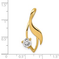 14K Yellow Gold Holds 5mm Stone Fancy Slide Mounting Fits Up to 2mm Regular 3mm Fancy Or Reversible Omega view 3