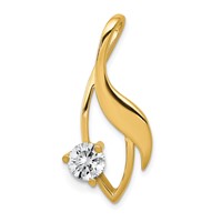 14K Yellow Gold Holds 5mm Stone Fancy Slide Mounting Fits Up to 2mm Regular 3mm Fancy Or Reversible Omega view 1