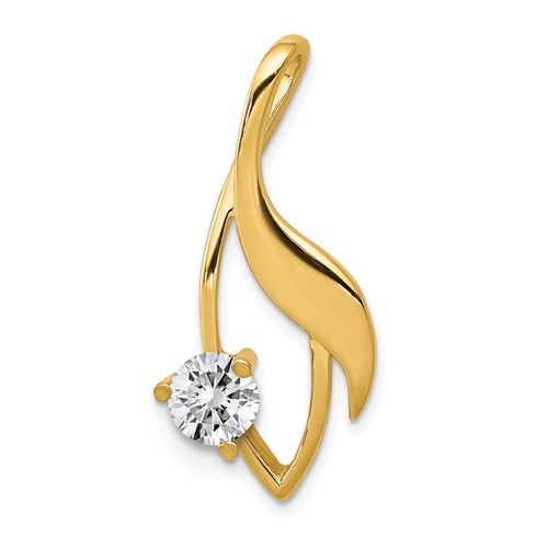 14K Yellow Gold Holds 5mm Stone Fancy Slide Mounting Fits Up to 2mm Regular 3mm Fancy Or Reversible Omega