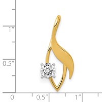 14K Peg-Set Fancy Slide Mounting Fits Up to 3mm Regular 6mm Fancy Or Reversible Omega view 3