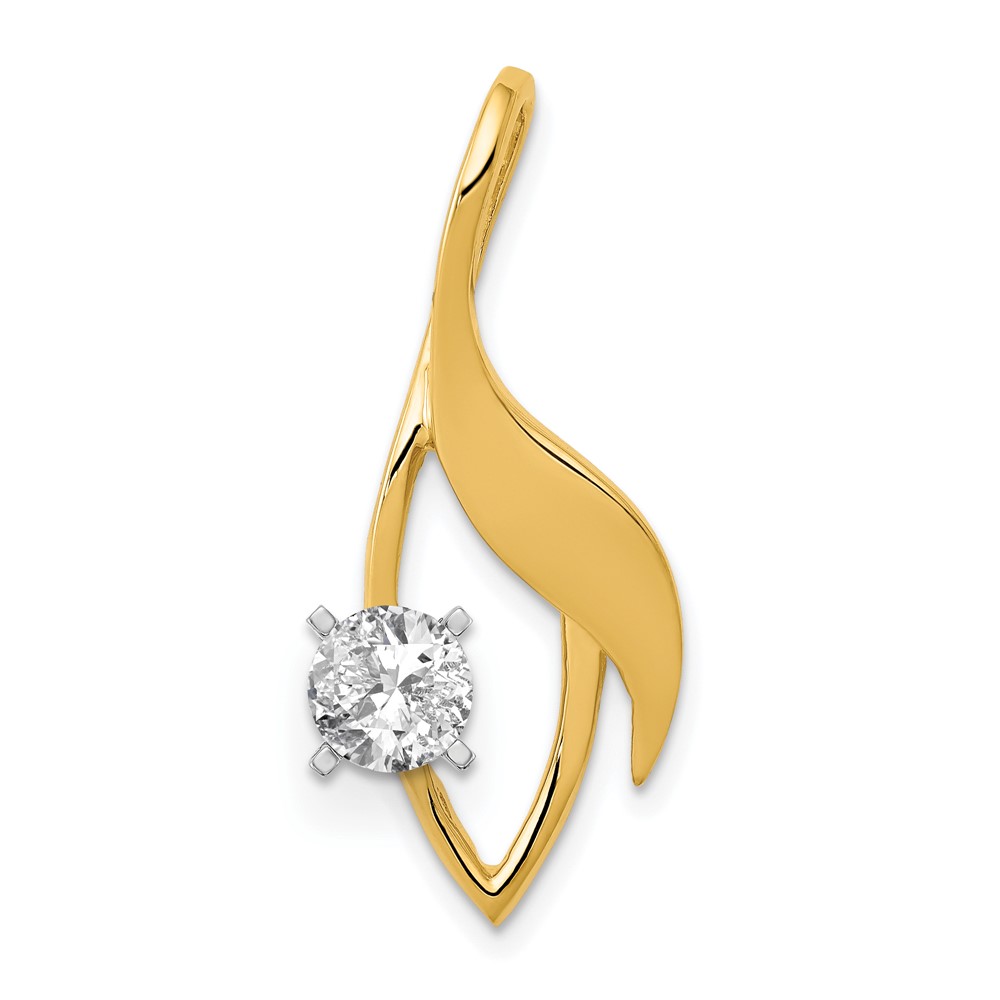 14K Peg-Set Fancy Slide Mounting Fits Up to 3mm Regular 6mm Fancy Or Reversible Omega