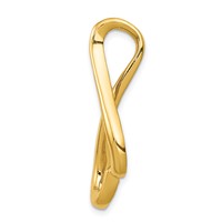 14K Yellow Gold Fancy Peg-Set Diamond Slide Mounting Fits Up to 6mm Regular Fancy Reversible Omega view 2