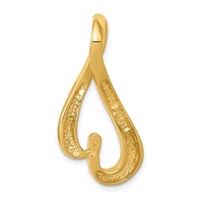 14K Yellow Gold Fancy Peg-Set Diamond Slide Mounting Fits Up to 6mm Regular Fancy Reversible Omega view 4