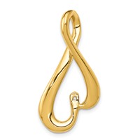14K Yellow Gold Fancy Peg-Set Diamond Slide Mounting Fits Up to 6mm Regular Fancy Reversible Omega view 5