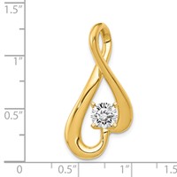 14K Yellow Gold Fancy Peg-Set Diamond Slide Mounting Fits Up to 6mm Regular Fancy Reversible Omega view 3