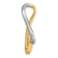 14K Two-tone Fancy Peg-Set Diamond Slide Mounting Fits Up to 6mm Regular Fancy Reversible Omega view 2