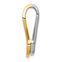 14K Two-tone Peg-Set Fancy Slide Mounting Fits Up to 8mm Regular 10mm Fancy Or Reversible Omega view 2