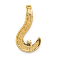 14K Two-tone Peg-Set Fancy Slide Mounting Fits Up to 8mm Regular 10mm Fancy Or Reversible Omega view 4