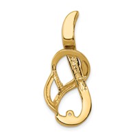 14K Yellow Gold Peg-Set Fancy Slide Mounting Fits Up to 4mm Regular 6mm Fancy Or Reversible Omega view 4
