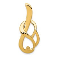 14K Yellow Gold Peg-Set Fancy Slide Mounting Fits Up to 4mm Regular 6mm Fancy Or Reversible Omega view 5