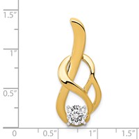 14K Yellow Gold Peg-Set Fancy Slide Mounting Fits Up to 4mm Regular 6mm Fancy Or Reversible Omega view 3