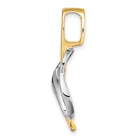 14K Two-tone Peg-Set Fancy Slide Mounting Fits Up to 4mm Regular 6mm Fancy Or Reversible Omega view 2