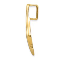 14K Two-tone Peg-Set Fancy Slide Mounting Fits Up to 6mm Regular 8mm Fancy Or Reversible Omega view 2