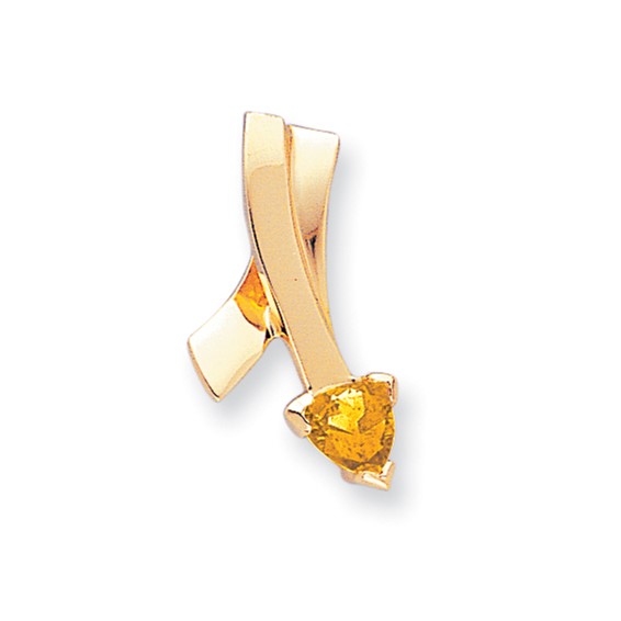 14k 7mm Citrine slide