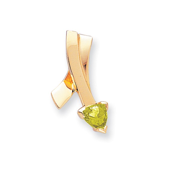 14k 7mm Peridot slide