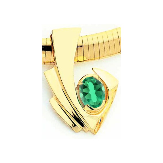 14k 9x7mm Oval Mount St. Helens slide