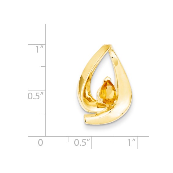 14k Citrine slide