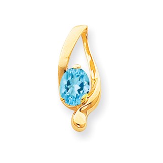 14k 8x6mm Oval Tanzanite slide