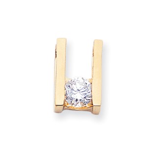 14k Polished Completed Fits up to 10mm on Both Fancy Moissanite Slid