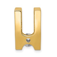 14K Yellow Gold Complete VS 5.25mm Diamond Slide Fits Up to 6mm Regular Fancy Reversible Omega view 3