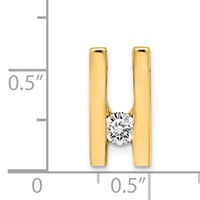 14K Yellow Gold Complete a 4.1mm Diamond Slide Fits Up to 4mm Regular 6mm Fancy Or Reversible Omega view 2