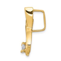 14K Yellow Gold Complete 0.50 Carat AA Diamond Slide Fits Up to 8mm Regular Fancy Reversible Omega view 2