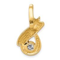 14K Yellow Gold Complete 0.50 Carat AA Diamond Slide Fits Up to 8mm Regular Fancy Reversible Omega view 4