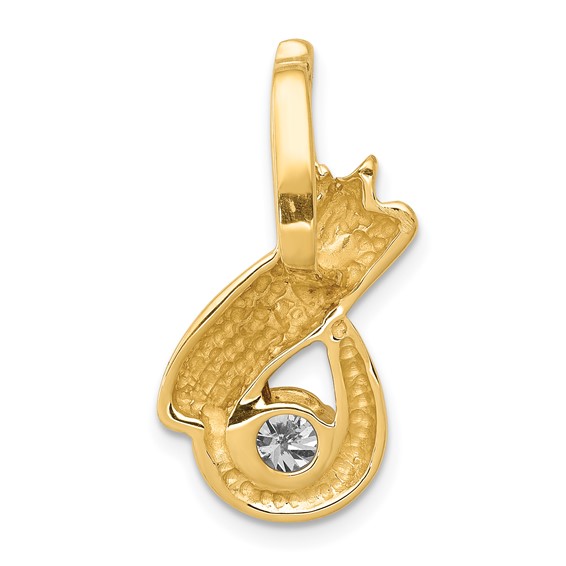 Gold Polished Diamond Slide Pendant XS243
