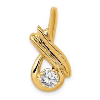 Gold Polished Diamond Slide Pendant XS243