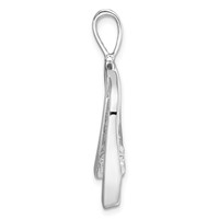 14K White Gold Complete 0.25 Carat VS Diamond Slide Fits Up to 2mm Regular 6mm Fancy Or Reversible Omega view 2