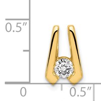 14K Yellow Gold Complete a 4.0mm Diamond Slide Fits Up to 2mm Regular 3mm Fancy Or Reversible Omega view 4