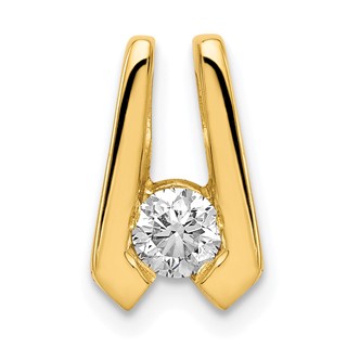 Gold Polished Diamond Slide Pendants