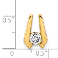 14K Yellow Gold Complete a 4.5mm Diamond Slide Fits Up to 2mm Regular 3mm Fancy Or Reversible Omega view 3