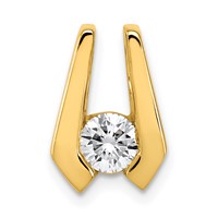 14K Yellow Gold Complete a 4.5mm Diamond Slide Fits Up to 2mm Regular 3mm Fancy Or Reversible Omega view 1