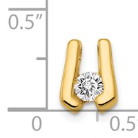 14K Yellow Gold Complete a 3.75mm Diamond Slide Fits Up to 2mm Regular 3mm Fancy Or Reversible Omega view 3
