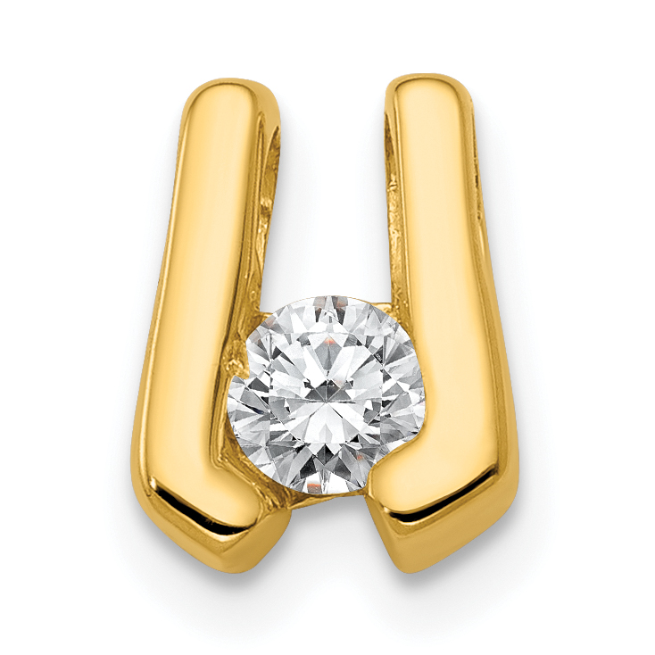 14k Complete A 3.75mm Diamond Slide Fits up to 2mm Regular/3mm Fancy or Reversible Omega (XS509A)