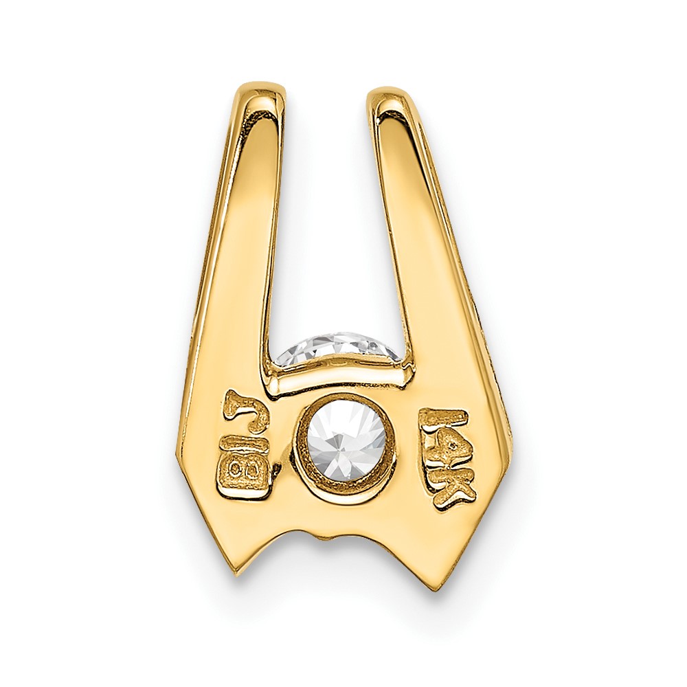 14k Complete AA 4.5mm Diamond Slide Fits up to 2mm Regular/3mm Fancy or Reversible Omega (XS510AA)